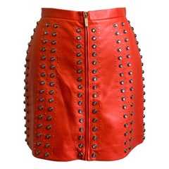 Minifalda de piel Elie Saab