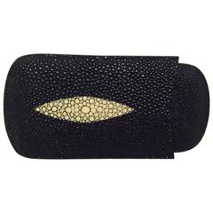 Men
s Tampa Fuego Three Finger Cigar Case in Shagreen (Stingray) Skin