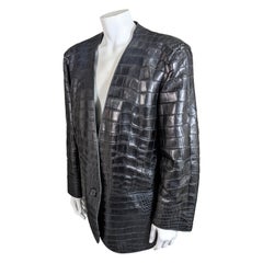Vintage Rare Perry Ellis Crocodile Cardigan