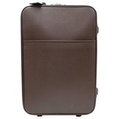 Louis Vuitton Pegase 60 Brown Taiga Leather Travel Rolling Luggage