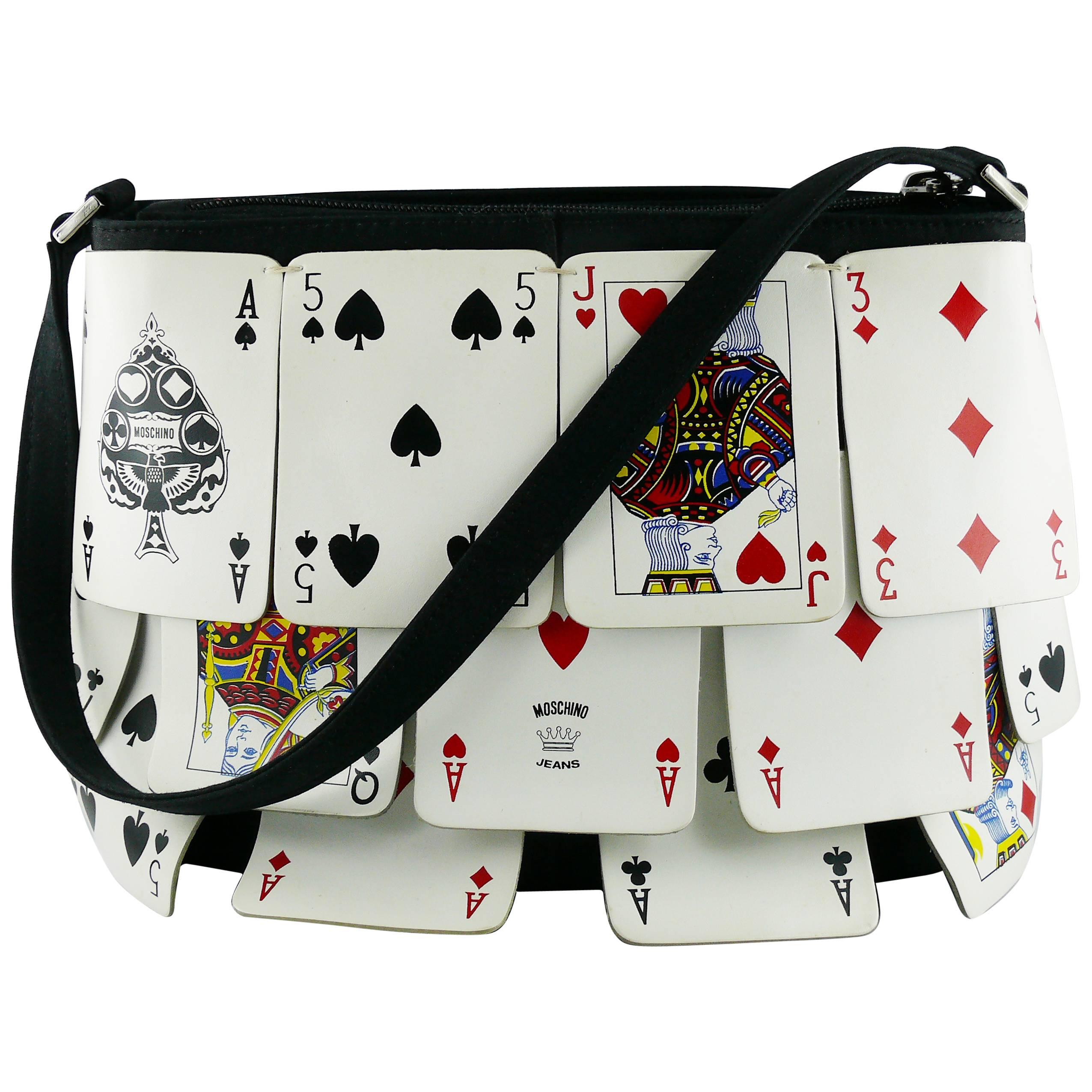Moschino Vintage Rare Novelty Playing Cards Bag