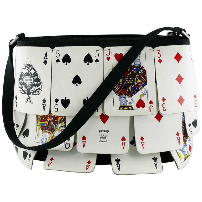 Moschino Vintage Rare Novelty Playing Cards Bag at 1stDibs playing