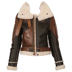 Nicolas Ghesquiere for BALENCIAGA fall 2003 cropped shearling aviator jacket