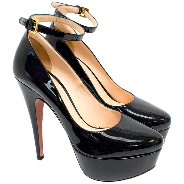 Prada Black Patent Leather Mary Jane Platform Pumps For Sale at 1stDibs ...