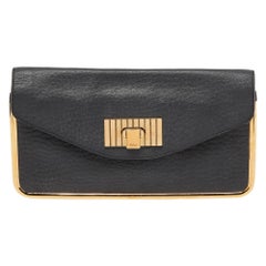 Chloe Black Leather Sally Clutch