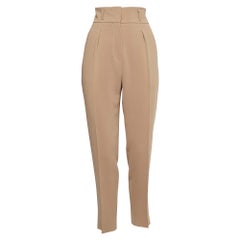 Max Mara Studio Pantalones de crepé marrón M