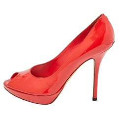 Dior Red Patent Leather Miss Dior Pumps Size 37