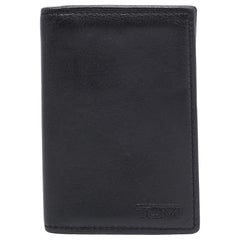 TUMI Porte-cartes multifonctions en cuir noir