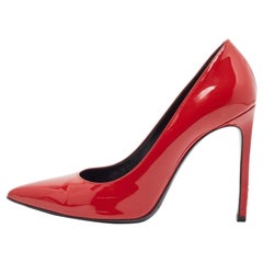 Saint Laurent Red Patent Leather Anja Pumps Size 39