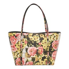 Dolce & Gabbana Multicolor Floral Print Leather Miss Escape Tote