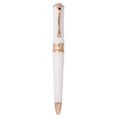 Chopard White Resin Rose Gold Tone Ballpoint Pen