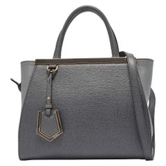 Fendi Grey Leather Petite Sac 2jours Tote