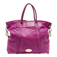 Mulberry Purple Leather North South Abigail Tote