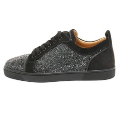 Christian Louboutin Black Suede Rantulow Orlato Sneakers 40.5