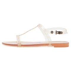 Philipp Plein Transparent Jelly Busybody Flat Sandals Size 38