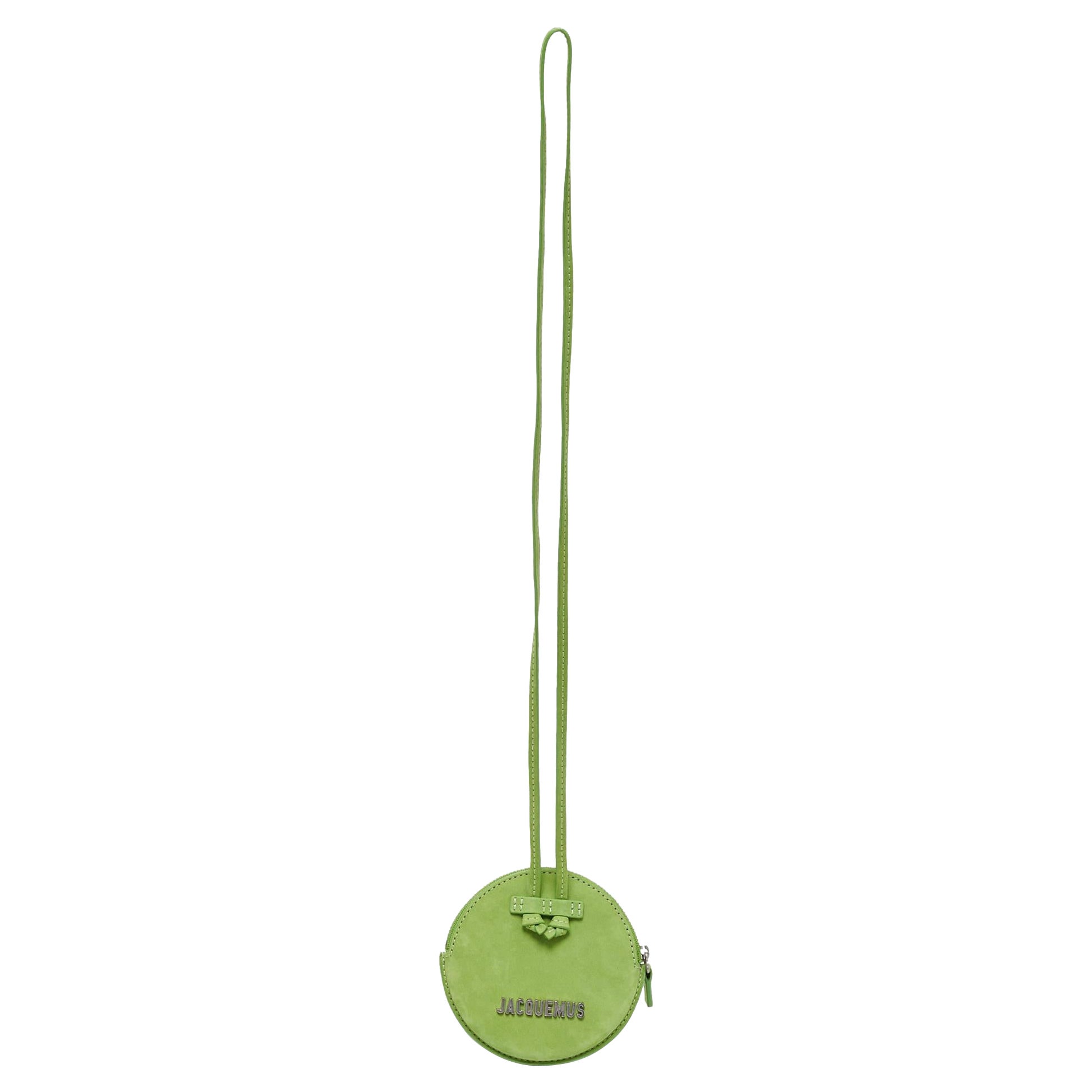 Jacquemus Green Suede Le Pitchou Coin Purse