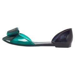 Salvatore Ferragamo - Ballerines Barbados vertes Jelly Taille 35,5