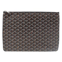 Goyard Borsa nera in tela Coates e pelle Senat MGM