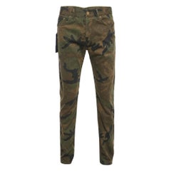 Louis Vuitton X Supreme Camouflage Monogram Jacquard Jeans ajusté, M