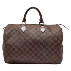 Louis Vuitton - Sac Speedy 35 en toile damier ébène