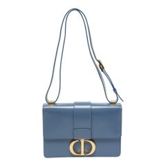Dior Blue Leather 30 Montaigne Shoulder Bag