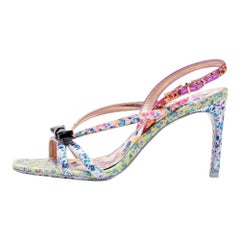 Sophia Webster Satin and Patent Leather Laurellie Ankle Strap Sandals 39.5