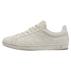 Louis Vuitton White Leather Luxembourg Lace Up Sneakers 41.5