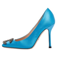Gucci Pumps Dionysus in raso blu misura 35.5