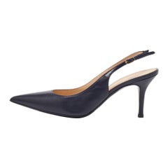 Joseph Marineblaue Leder Pumps mit spitzer Zehe und Slingback Größe 40