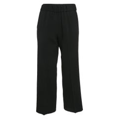 Boutique Moschino Black Crepe Wide Leg Pants S