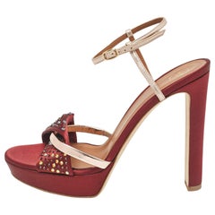 Malone Souliers Sandali in raso e pelle con cristalli Lauren Taglia 39,5