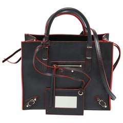 Balenciaga Black Leather Mini Papier A4 Tote