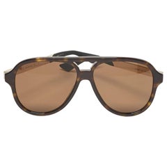 Used Gucci Dark Brown GG0688S Aviator Sunglasses