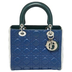 Dior Multicolor Cannage Leather Medium Lady Dior Tote