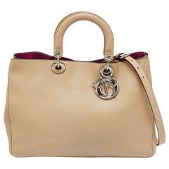Dior Beige Leather Large Diorissimo Tote