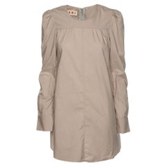 Top a maniche intere in cotone grigio di Marni S