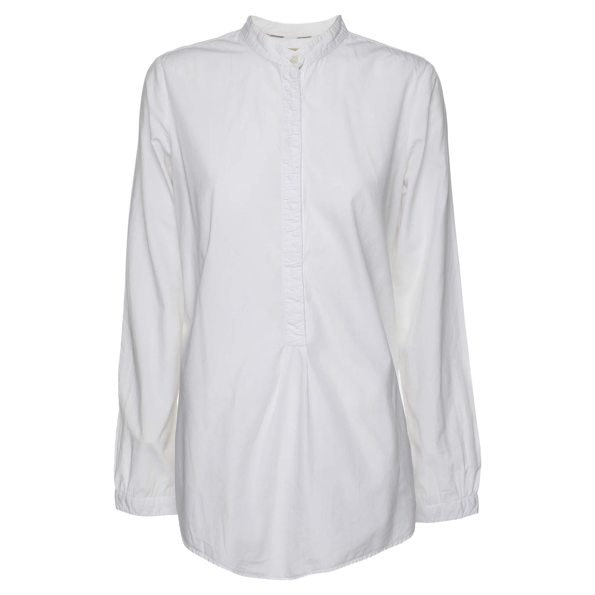Burberry Brit White Cotton Button Front Top S For Sale