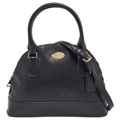 Cora Satchel in pelle nera di Coach