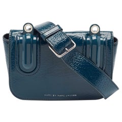 Sac à bandoulière Marc by Marc Jacobs en cuir verni vert sarcelle