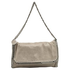 Stella McCartney Grey Faux Suede Falabella Flap Bag