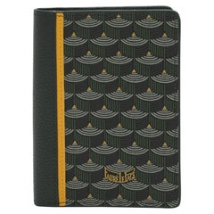 Faure Le Page Green Coated Canvas and Leather Bifold Card Case