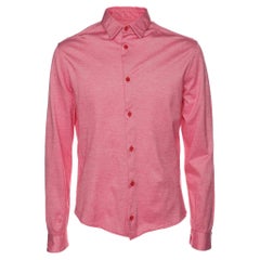 Versace Collection - Chemise à manches longues en coton mélangé rose M