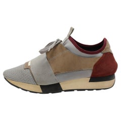 Balenciaga Zapatillas bajas Race Runner de cuero y malla multicolor Talla 38