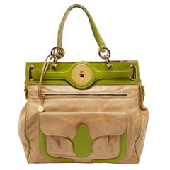Bolso Lune de piel beige/verde de Balenciaga