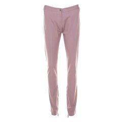 Pantaloni affusolati Ermanno Scervino in cotone elasticizzato color lavanda M. I.