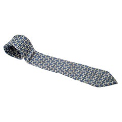 Corbata tradicional de seda con monograma impreso multicolor Dior Vintage
