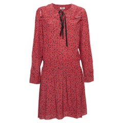 Zadig & Voltaire Red Floral Print Crepe Remus Liberty Mini Dress L