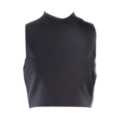 Elizabeth & James Navy Blue Stretch Ponte Knit Avita Crop Top S
