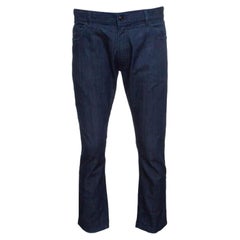 Z Zegna Indigo Dunkel gewaschene gerade Jeans aus Denim XL