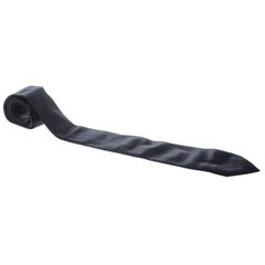 Ermenegildo Zegna Couture Black Silk Jacquard Traditional Tie